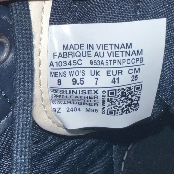 CONVERSE FASTBREAK PRO MID navy blue white men’s 8 / women’s 9.5 - Picture 8 of 10